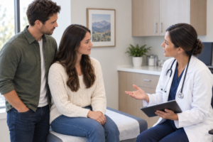 Husband and wife at Doctor